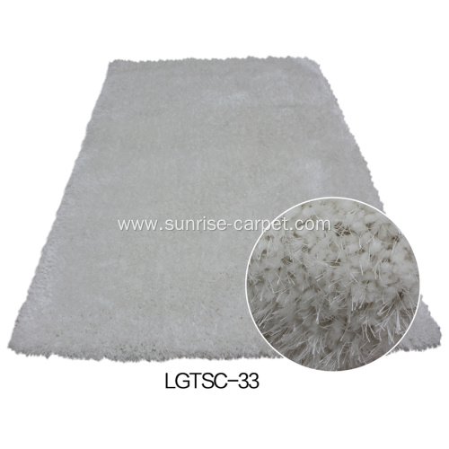 Elastane and 150D Silk Shagy floor rug